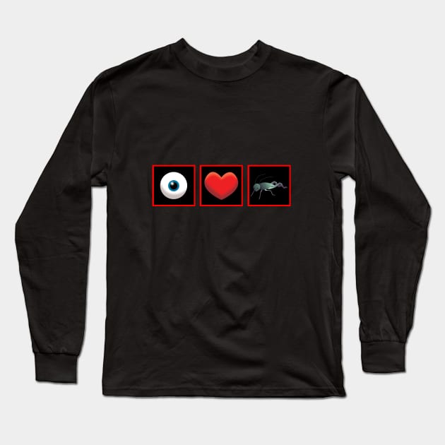 I Love Cricket Long Sleeve T-Shirt by Wickedcartoons